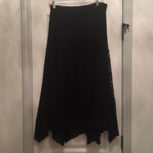 Black lace skirt